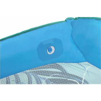 Dmuchany Materac Tropical 171x94cm BESTWAY Siateczkowe dno + Oparcie + Uchwyt na napój